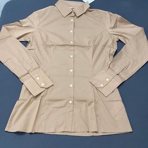 NWT tan button down shirt size small